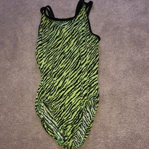 animal print gymnastics leotard